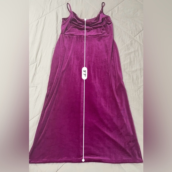 Taylor Velvet Pink Slip Dress with Elegant Draped Neck Women’s Size 16 - Picture 4 of 10